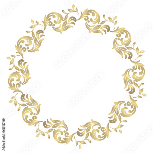Vintage floral abstract pattern.Ornate circle. Ornate circle - Illustration.Circular patterns