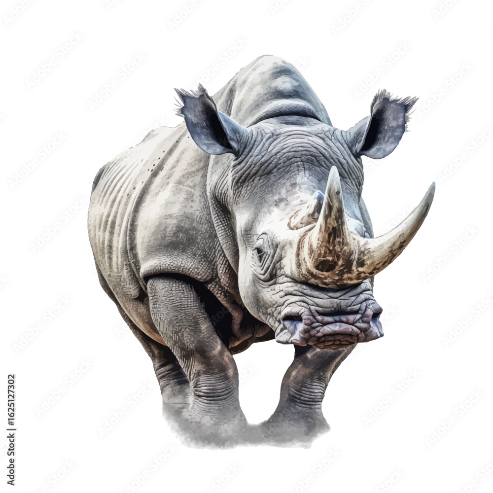 Fototapeta premium rhino isolated on white