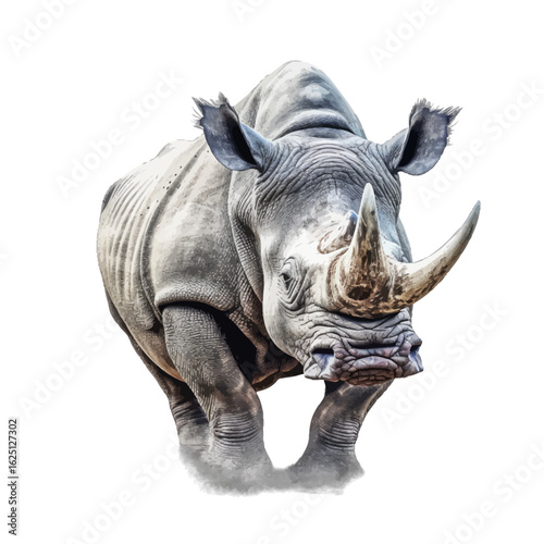 rhino isolated on white