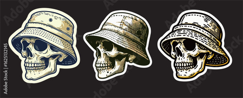 Vector Skull head wear beani hat cap