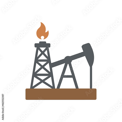 colored icon drilling rig vector on white background
Vector color illustration icon