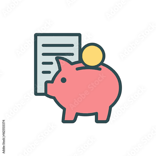 colored icon contribution vector on white background
Vector color illustration icon