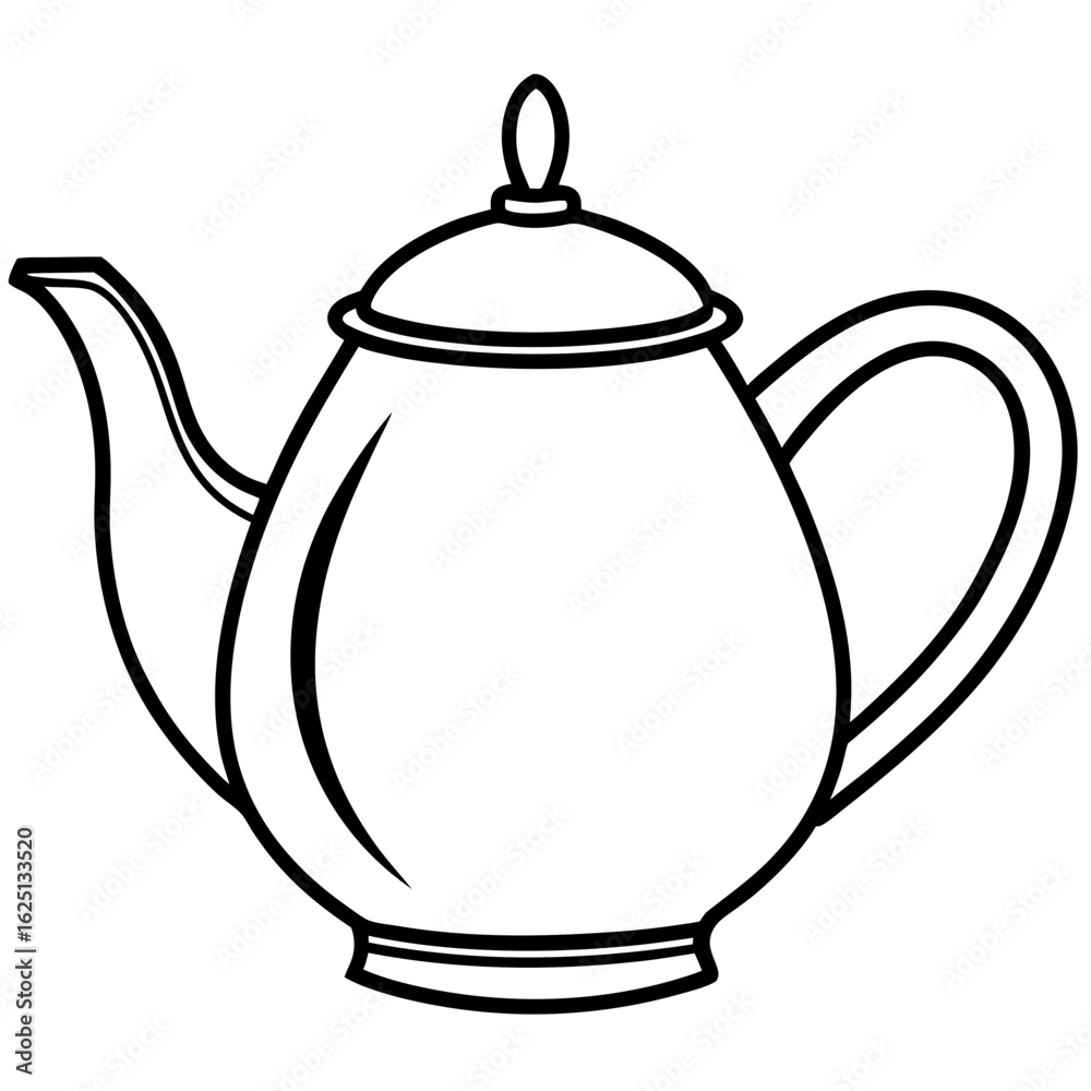 Obraz premium Simple Teapot on White