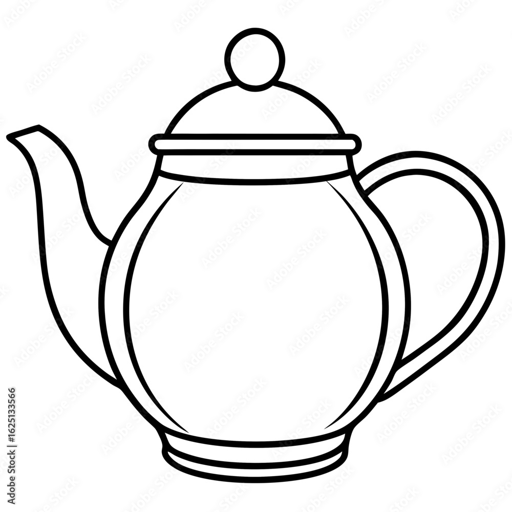 Obraz premium Simple Teapot on White