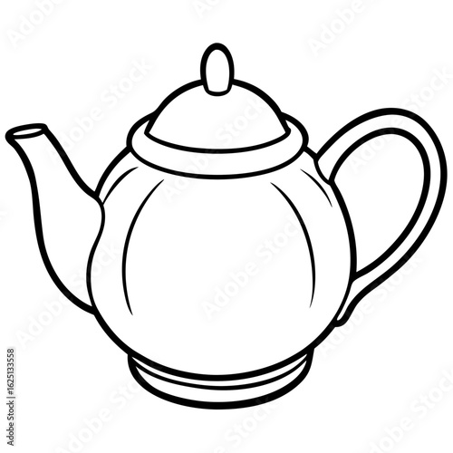 Simple Teapot on White