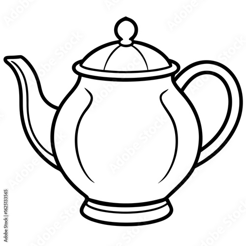 Simple Teapot on White