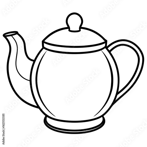 Simple Teapot on White