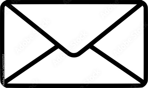 Direct message envelope outline icon vector
