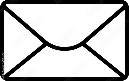 Direct message envelope outline icon vector
