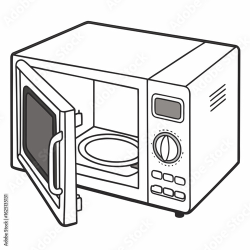 microwave oven vector illustration