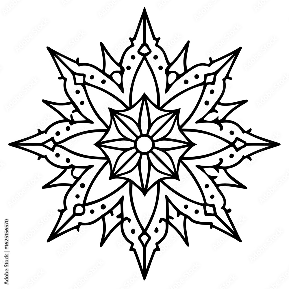 Obraz premium Minimal Christmas Tree Mandala