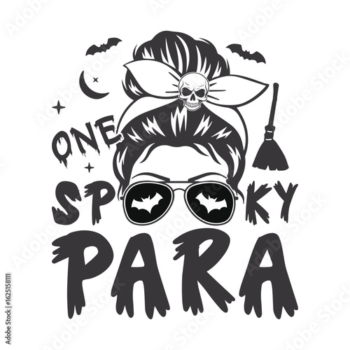 Spooky para Halloween season skull bow, Happy Halloween designs