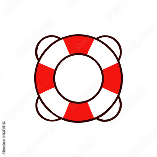 Life buoy vector icon illustration, safety icon - sea belt sign - help icon