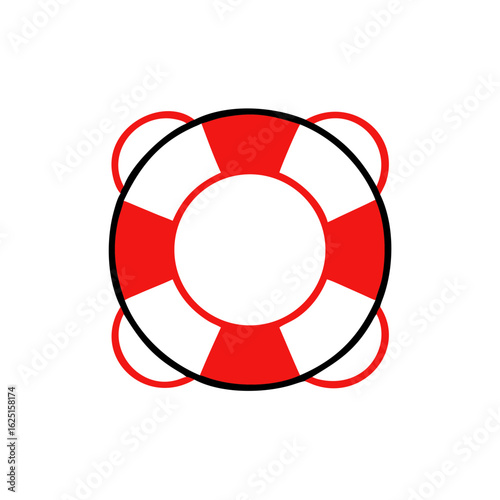 Life buoy vector icon illustration, safety icon - sea belt sign - help icon