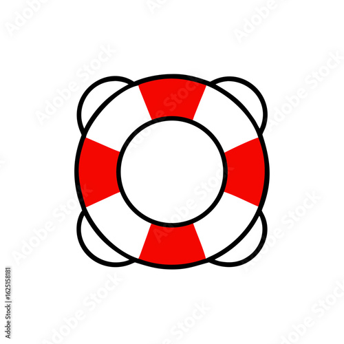 Life buoy vector icon illustration, safety icon - sea belt sign - help icon