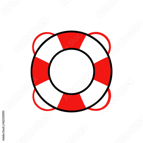 Life buoy vector icon illustration, safety icon - sea belt sign - help icon