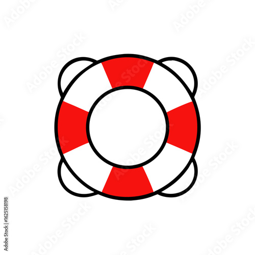 Life buoy vector icon illustration, safety icon - sea belt sign - help icon