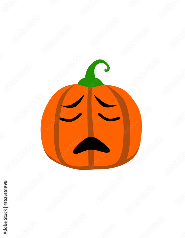 vector illustration of halloween pumpkin emote vector illustration of halloween pumpkin emote