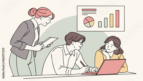 business people working together