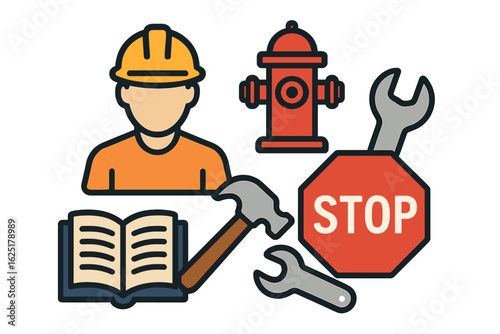 Commemorate Labour Day using this assortment of vector icons showcasing diverse workers and occupations ideal for banners and creative designs