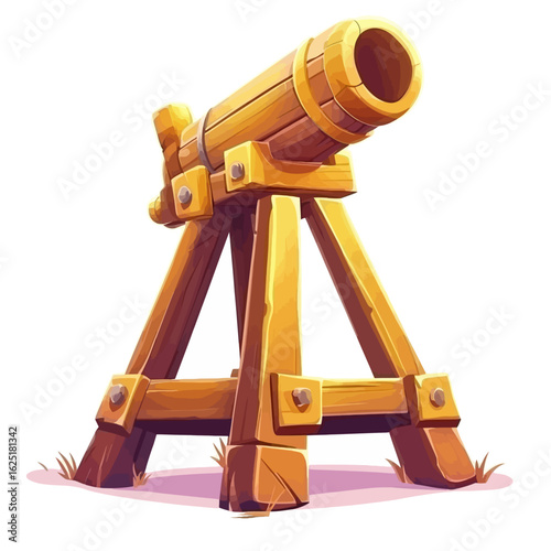 Combat catapult vector illustration 