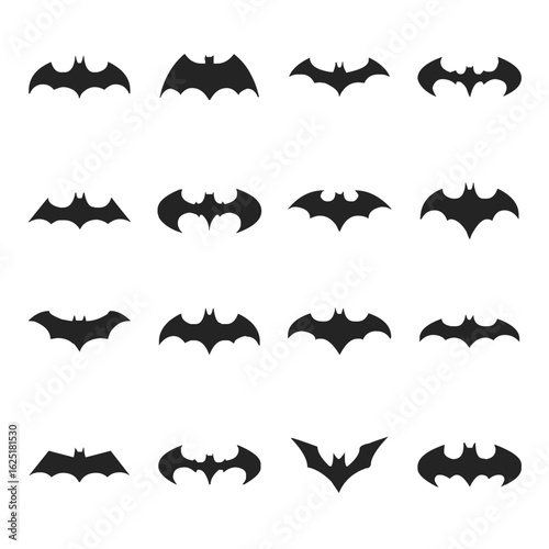 Bat Logo Icon Set – Modern, Minimalist & Versatile Bat Symbols