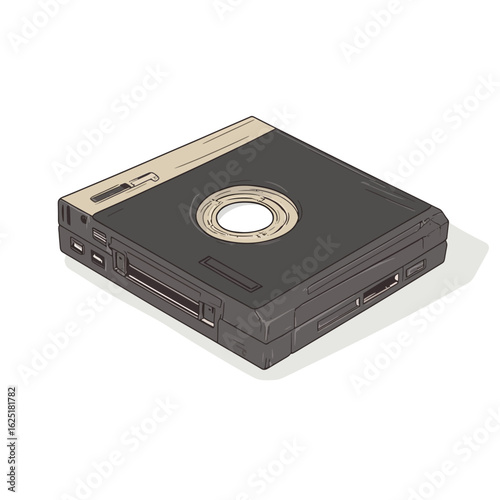 Compact disk isolated white background 