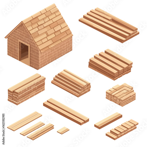 Construction set isolated on white 