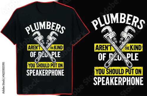 
Plumber T-Shirt Design | Funny Pipe Fixing Vintage Graphic