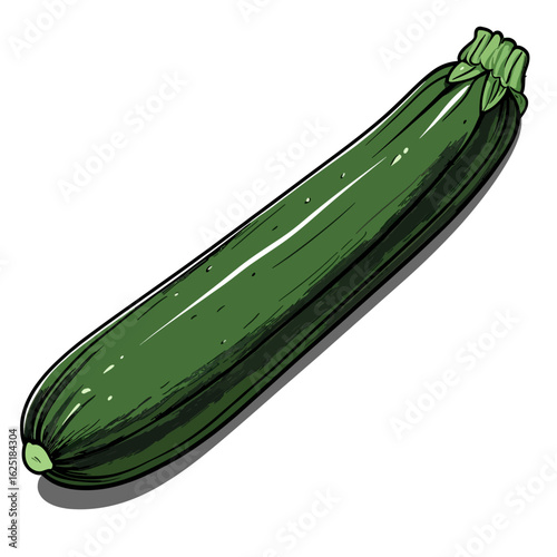 Illustration of a courgette 
