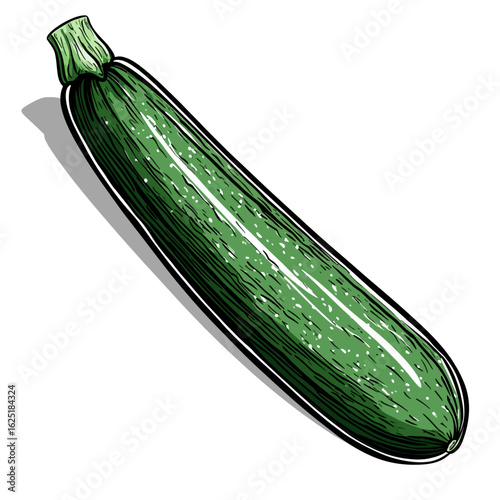 Vector courgette isolated 