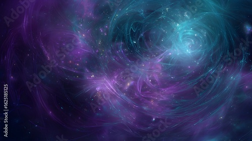 abstract fractal background, a computer-generated illustration, texture of galaxy sky. 