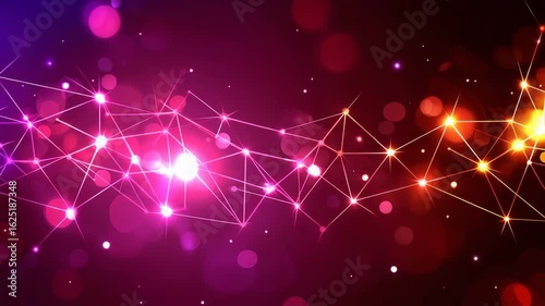 Colorful Abstract Background with Light Bokeh and Geometric Shapes