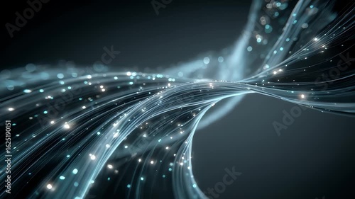 Technology Fiber Flowing Data Network Connection