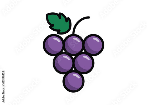 Grape Vector Illustration, Grape Icon