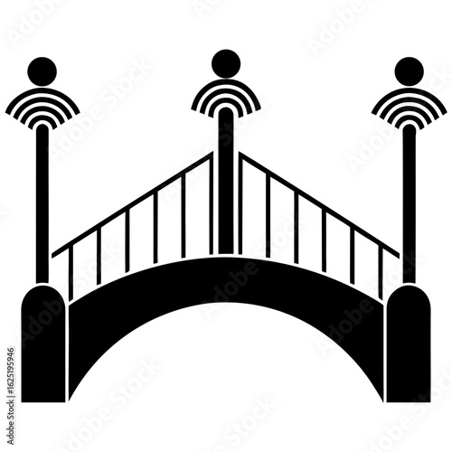 vector illustration of bridge