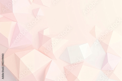 Pastel Geometric Shapes Background, 3D Abstract