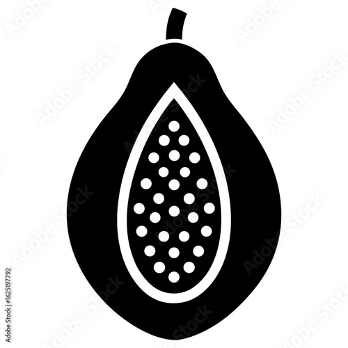vector illustration of a red and white iron