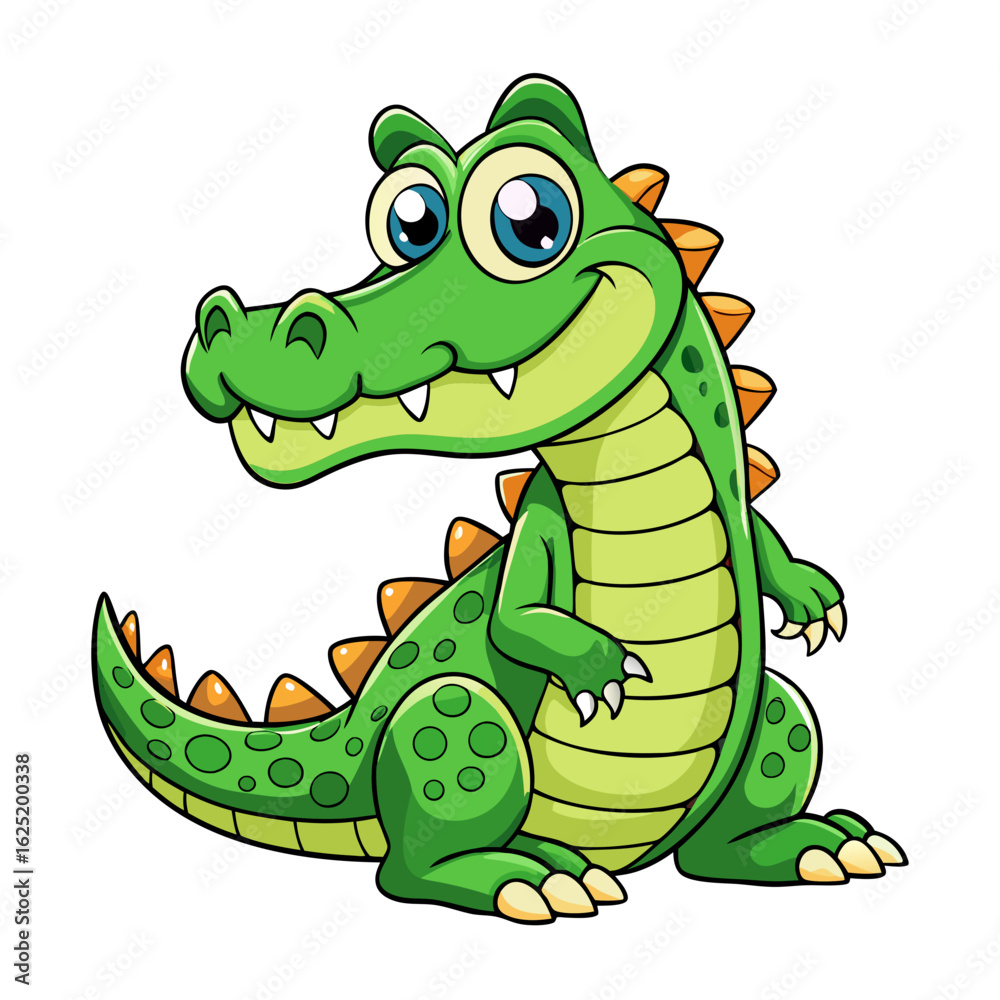Fototapeta premium cartoon, animal, dragon, dinosaur, vector, illustration, crocodile, reptile, lizard, green, monster, drawing, cute, fun, art, alligator, baby, dino, nature, funny, character, wild, frog, gecko, design