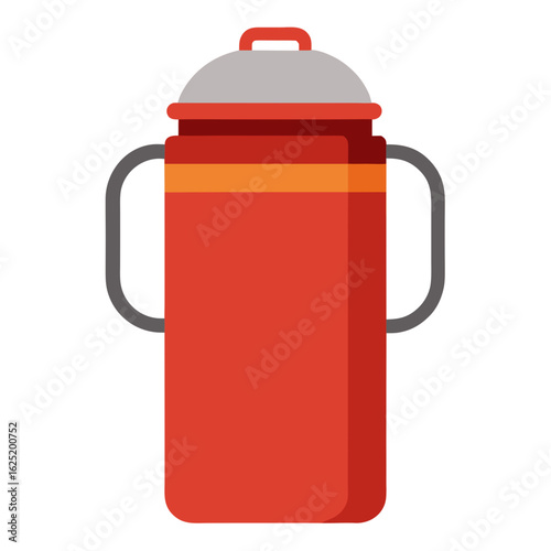 Thermos Bottle Vector Illustration  Insulated Travel Water and Beverage Container