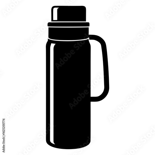 Thermos Bottle Vector Illustration  Insulated Travel Water and Beverage Container