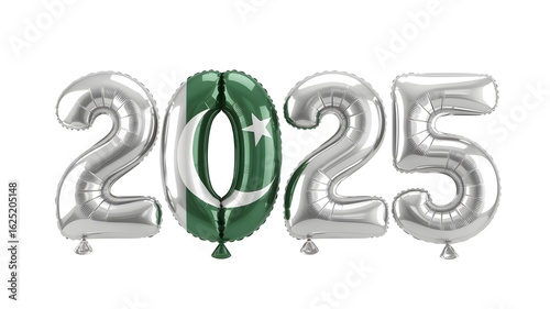 "Independence Day Balloons Celebration – Patriotic Green and White Balloons with Pakistan Flag Colors for 14 August Event or National Holiday Festivities