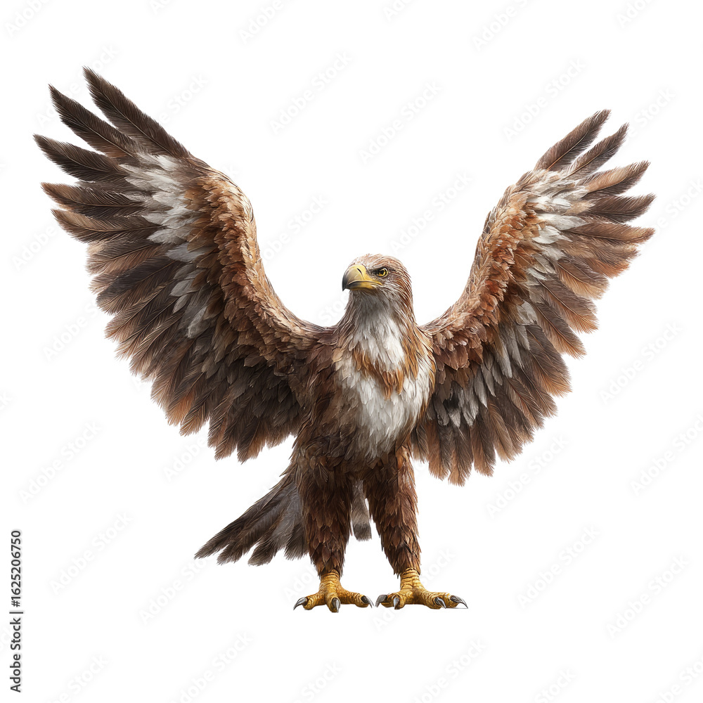Obraz premium Majestic Eagle with Outstretched Wings Capturing the Beauty of Wildlife and Nature in a Stunning Display of Power and Grace