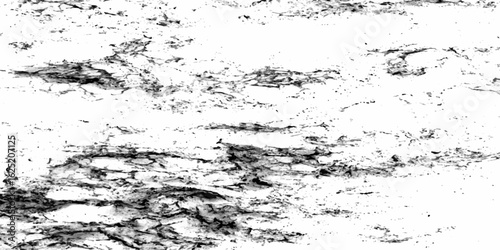Dark irregular shapes scattered across a white background surface. Dirt texture for the background with stain and effect. Abstract textured effect Distressed overlay texture and Grunge background.