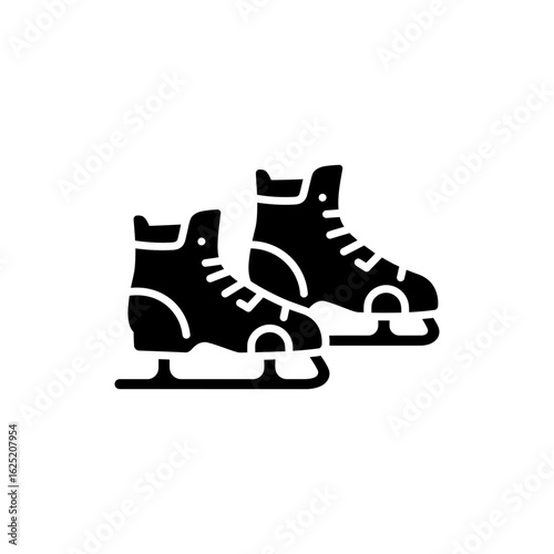  Ice Cleats Black Filled Icon Winter Safety Footwear Accessory