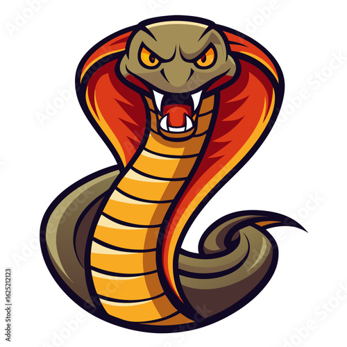 vector illustration of cartoon snake
