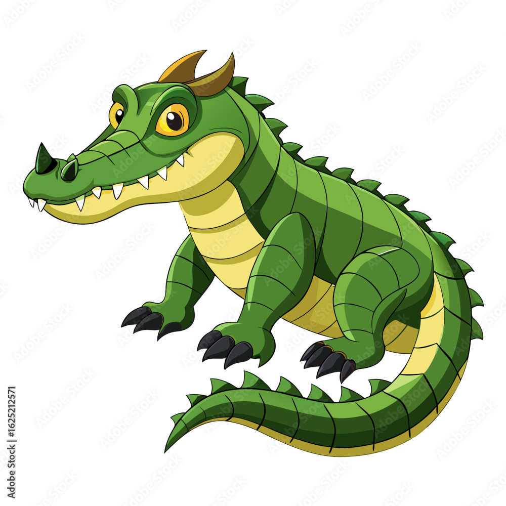 Fototapeta premium cartoon crocodile with a smile