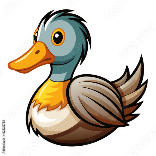 duck isolated on white