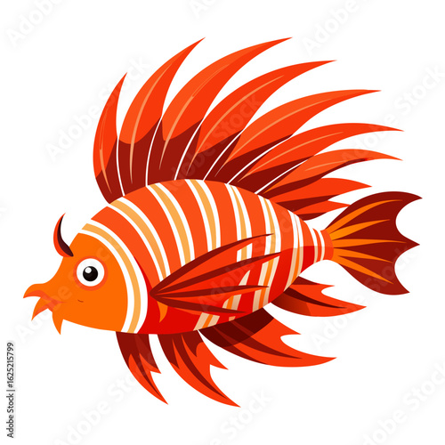 red fish isolated on white background