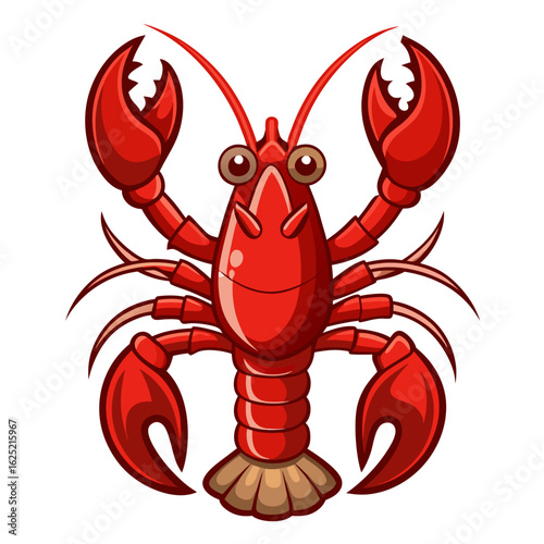 cooked lobster vector illustration